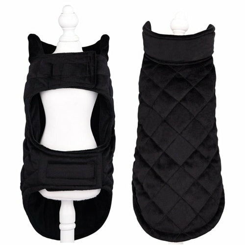 dogs winter warm vest – fur + polyester this is g | dropsona - neutral - size reference