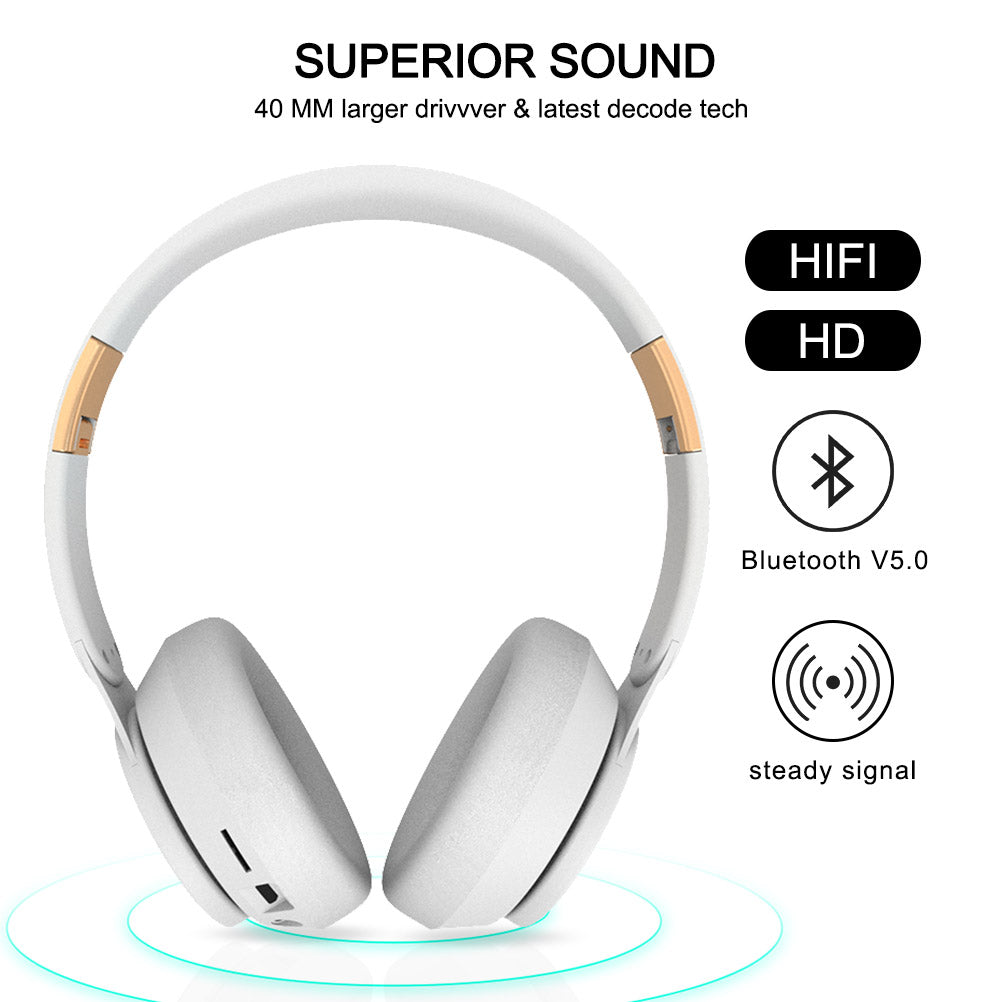 dragon wireless bluetooth 5.0 gaming headset with tf c | dropsona - neutral - front view