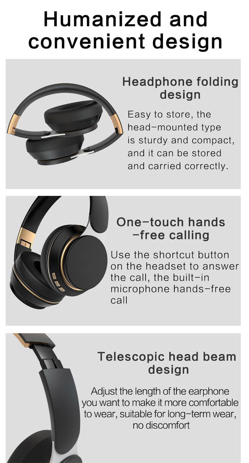 dragon wireless bluetooth 5.0 gaming headset with tf c | dropsona - neutral - front view