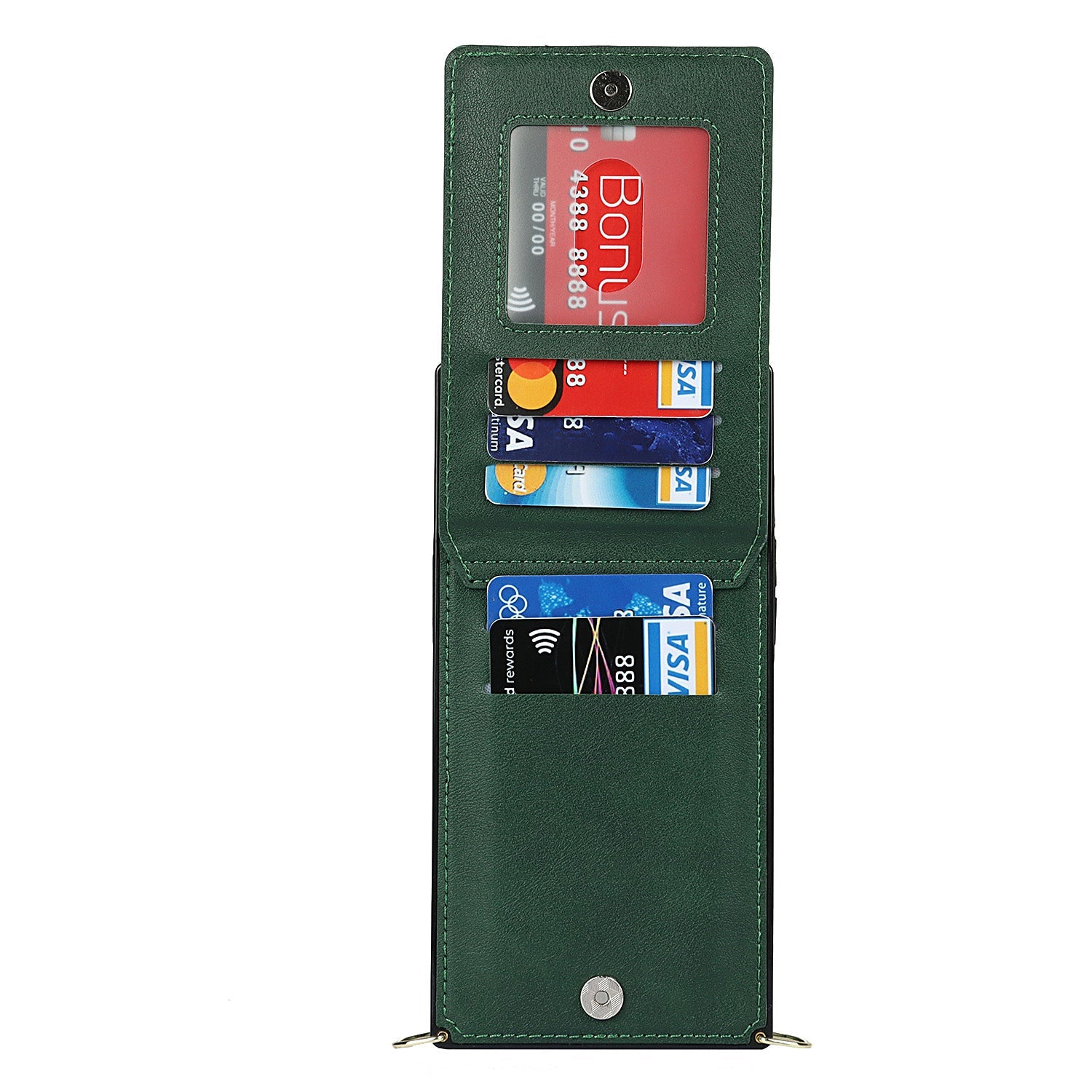 slim zipper wallet back case for iphone with crossbody | dropsona - neutral - usage example