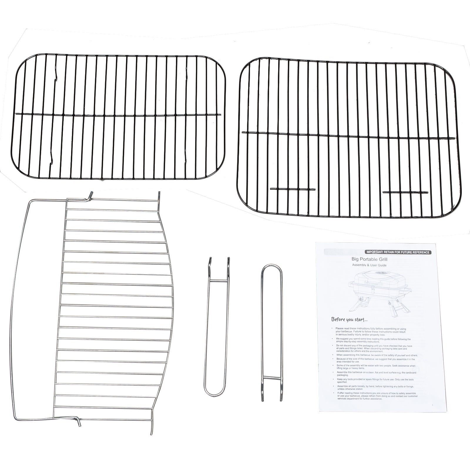 portable tabletop bbq charcoal grill – portab | dropsona - neutral - size reference