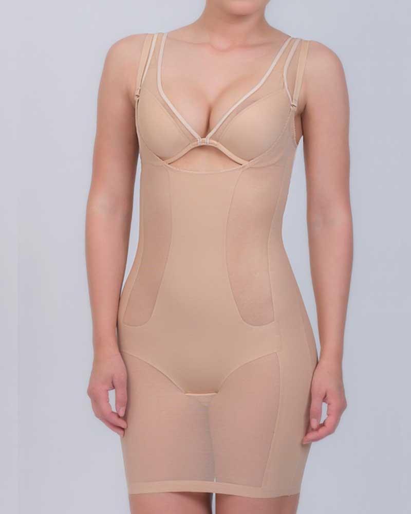 shapewear seamless control slip rosme – open | dropsona - neutral - close-up detail