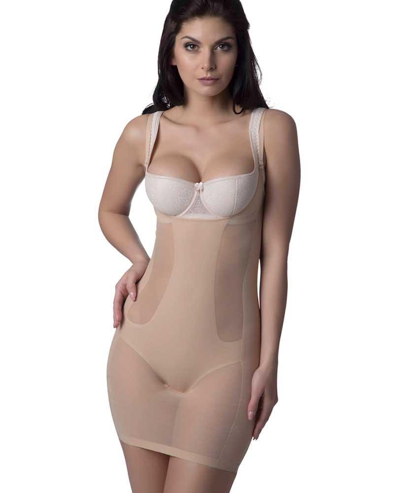 shapewear seamless control slip rosme – open | dropsona - neutral - front view