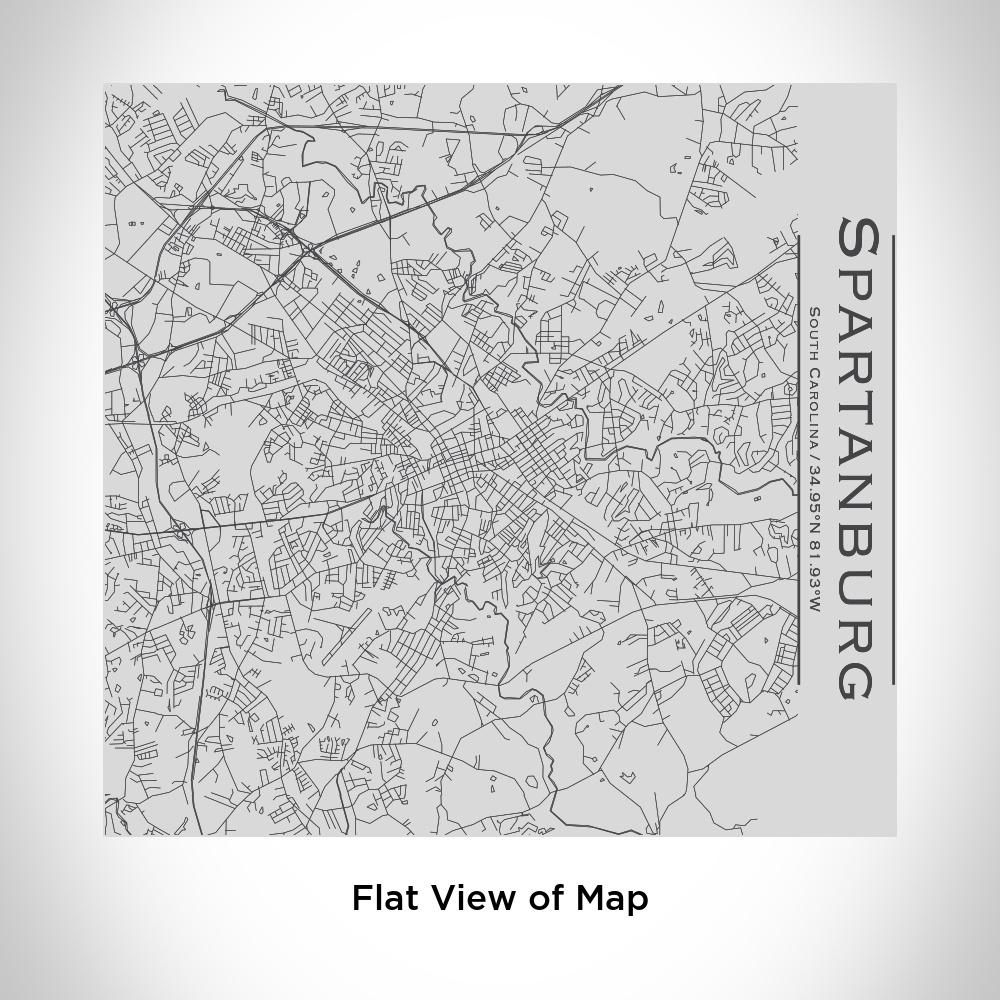 spartanburg - south carolina map tumbler – custom engr | dropsona - neutral - front view