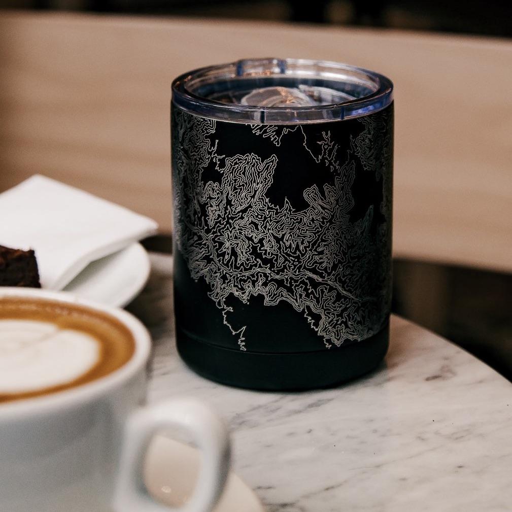 st. louis - missouri map insulated cup in matte black | dropsona - neutral - material texture