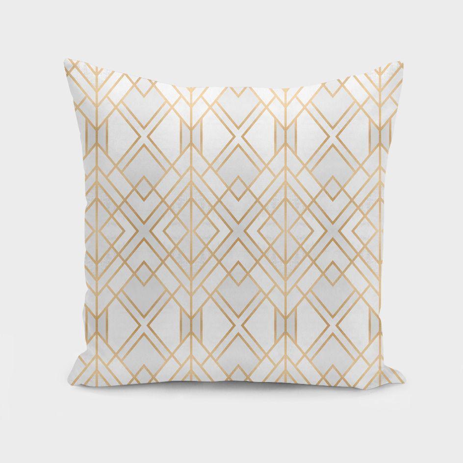 golden geo cushion/pillow – throw pillow/cushion cover | dropsona - neutral - everyday use