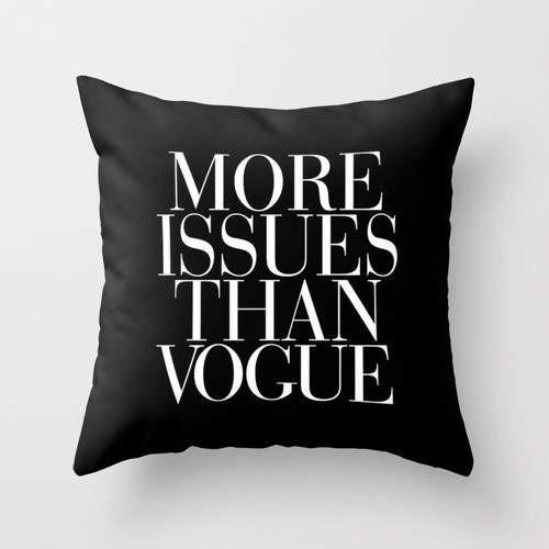 more issue then vogue black pillow – throw cove | dropsona - neutral - everyday use
