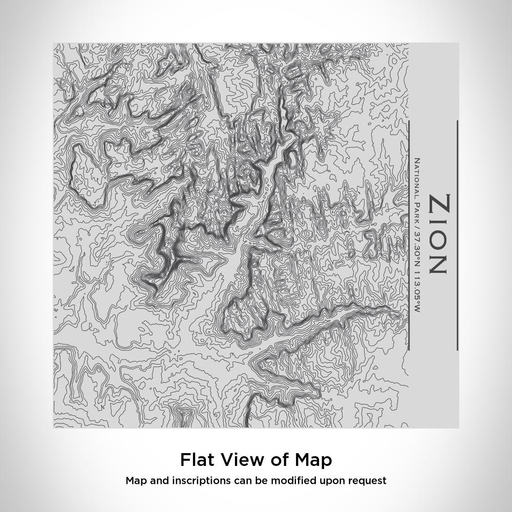 zion national park - utah map tumbler – custom engrave | dropsona - neutral - front view
